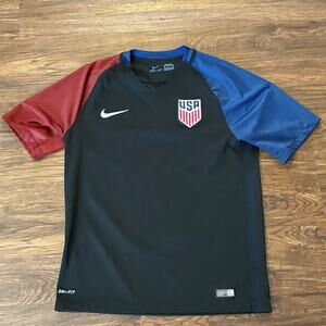 Nike USA Soccer Jersey 2016 Black Red Blue Dri-Fit Mens M
